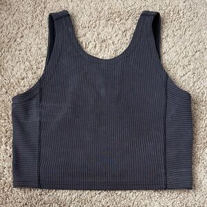 lululemon athletica Black Ribbed Tank Top